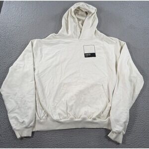 Contra New York Hoodie Mens XL Ivory Hooded Kangaroo Pockets Sweatshirt Pullover